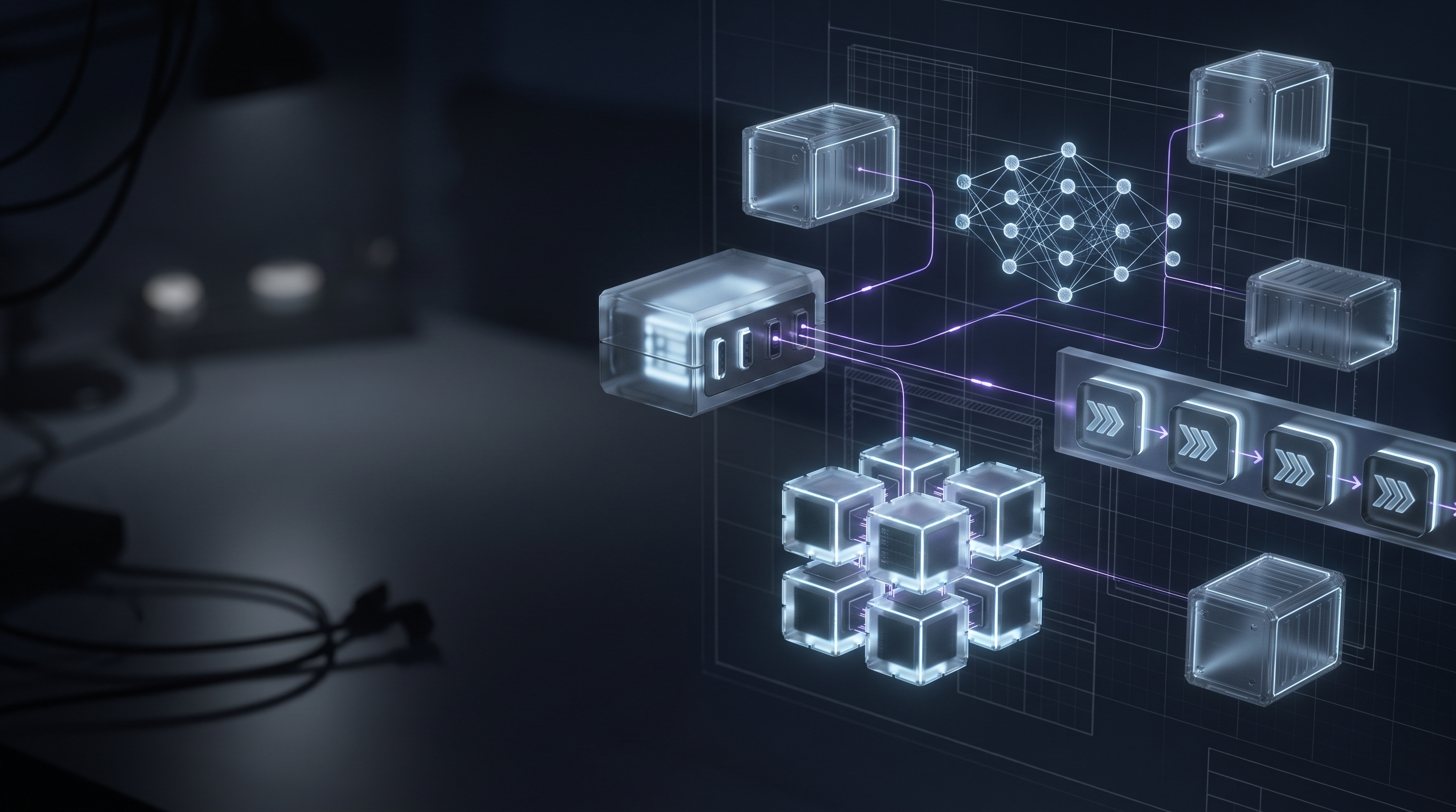 Separate software architecture modules in a midnight workspace